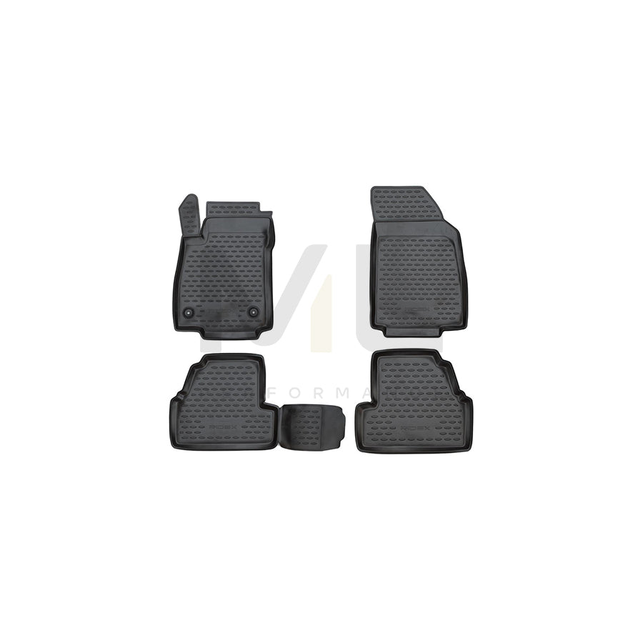 RIDEX 215A0914 Floor mat set for CHEVROLET Trax Elastomer, Front and Rear, Black