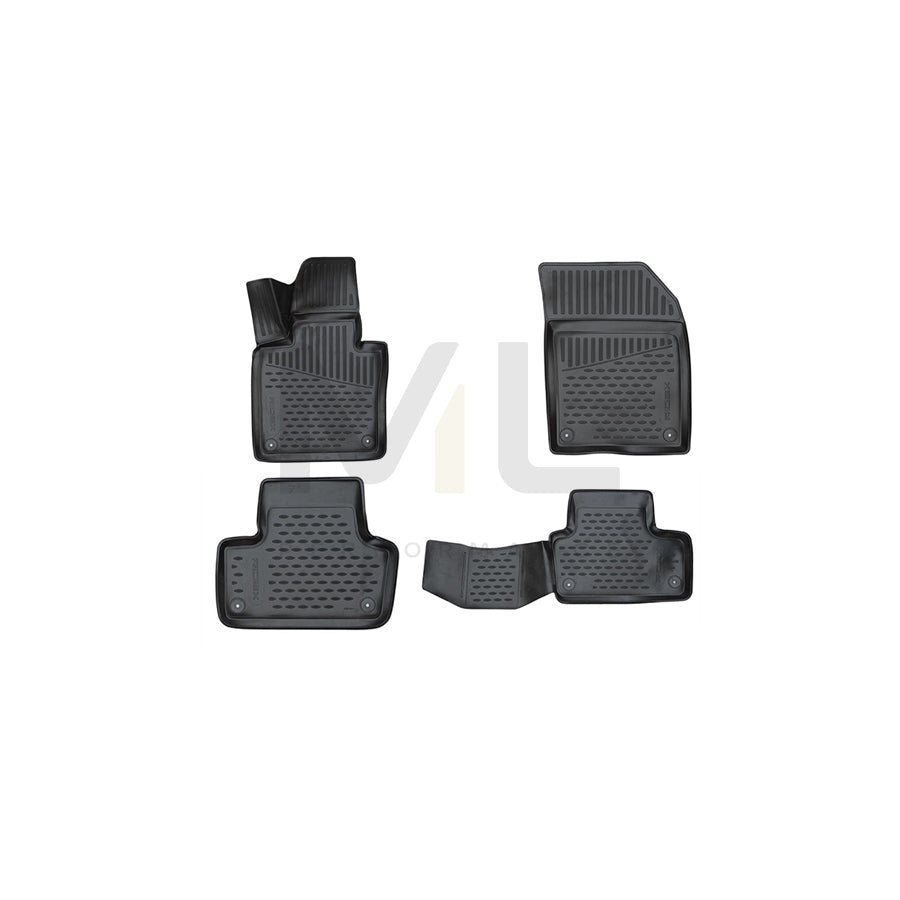 RIDEX 215A0915 Floor mat set for VOLVO XC60 II (246) Elastomer, Front and Rear, Black
