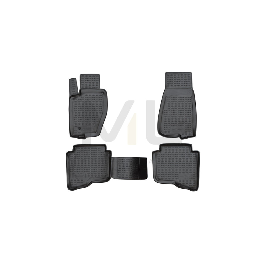 RIDEX 215A0921 Floor mat set for JEEP Cherokee III (KJ) Elastomer, Front and Rear, Black