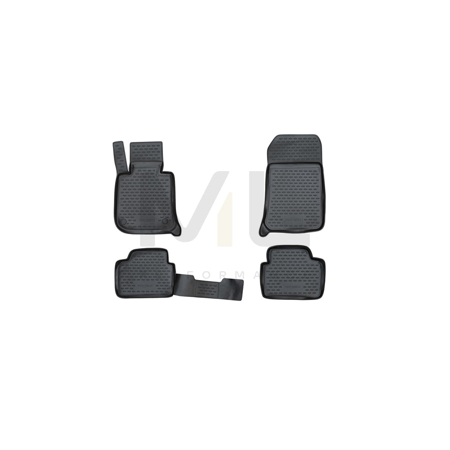 RIDEX Tailored 215A0008 Floor mat set for BMW 3 Series Elastomer, Front and Rear, Quantity: 4, Black
