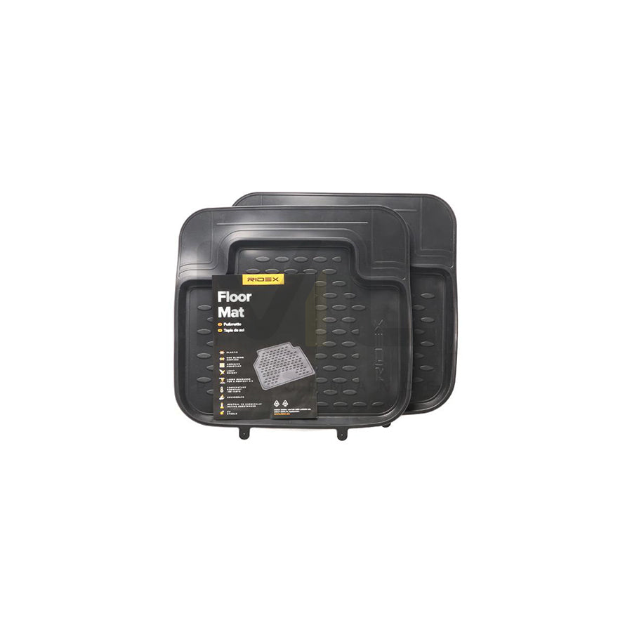 RIDEX Tailored 215A0043 Floor mat set Elastomer, Rear, Quantity: 2, Black
