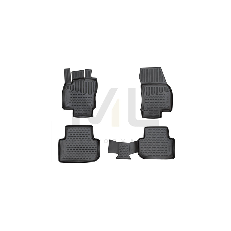 RIDEX Tailored 215A0453 Floor mat set for VW Tiguan II (AD1) Elastomer, Front and Rear, Quantity: 4, Black