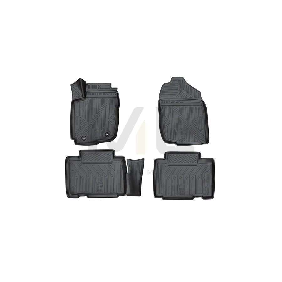 RIDEX Tailored 215A0506 Floor mat set for TOYOTA RAV4 IV Off-Road (XA40) Elastomer, Front and Rear, Quantity: 3, Black