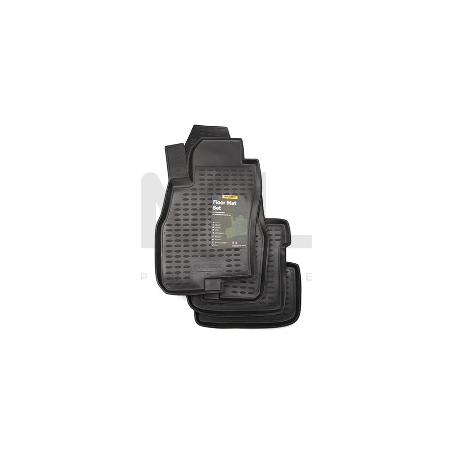 RIDEX Tailored 215A0635 Floor mat set Elastomer, Front and Rear, Quantity: 4, Black