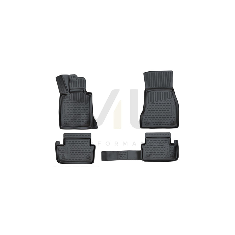 RIDEX Tailored 215A0776 Floor mat set for BMW 5 Series Elastomer, Front and Rear, Quantity: 4, Black