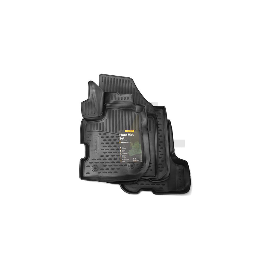 RIDEX Tailored 215A0815 Floor mat set for DACIA Sandero II Elastomer, Front and Rear, Quantity: 4, Black