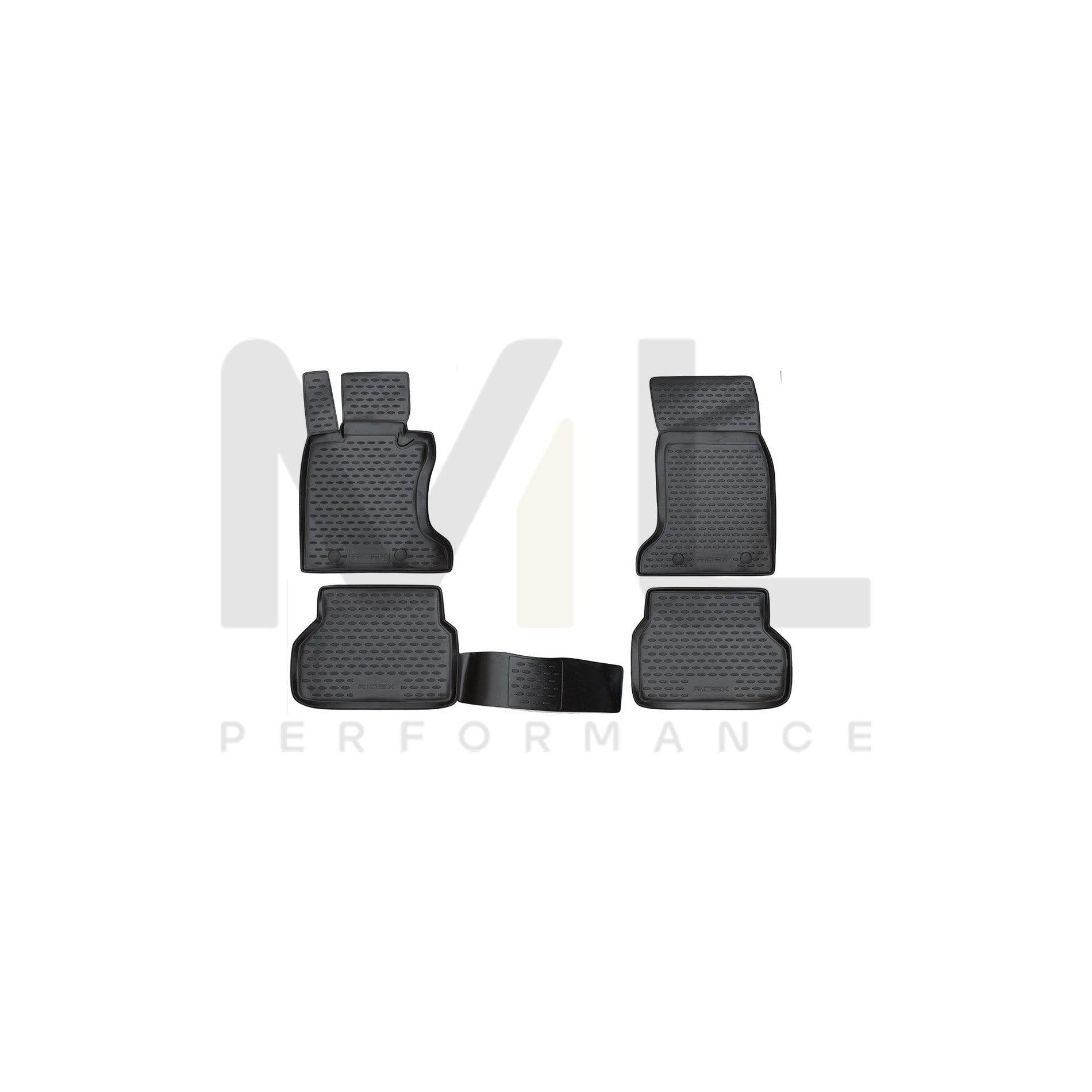 RIDEX Tailored 215A0816 Floor mat set for BMW 5 Series Elastomer, Front and Rear, Quantity: 4, Black