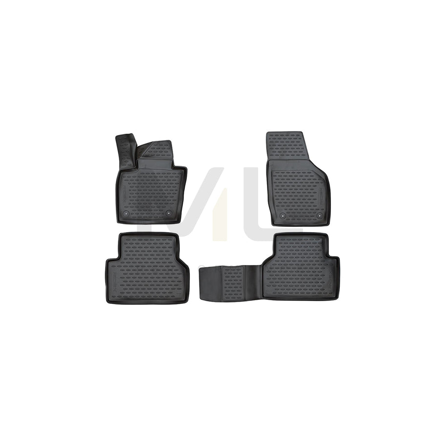 RIDEX Tailored 215A0825 Floor mat set for AUDI Q3 (8UB, 8UG) Elastomer, Front and Rear, Quantity: 4, Black