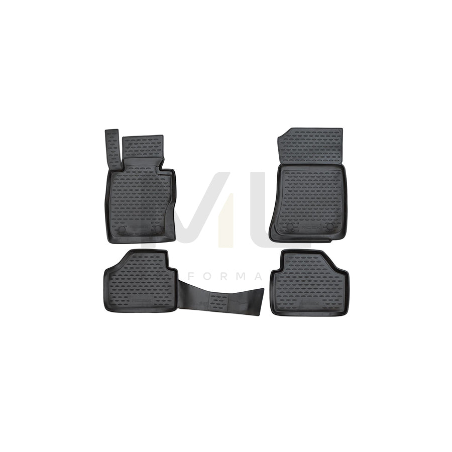 RIDEX Tailored 215A0829 Floor mat set for BMW X1 (E84) Elastomer, Front and Rear, Quantity: 4, Black