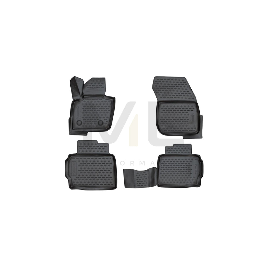 RIDEX Tailored 215A0913 Floor mat set for FORD Mondeo Mk5 Hatchback (CE) Elastomer, Front and Rear, Quantity: 4, Black