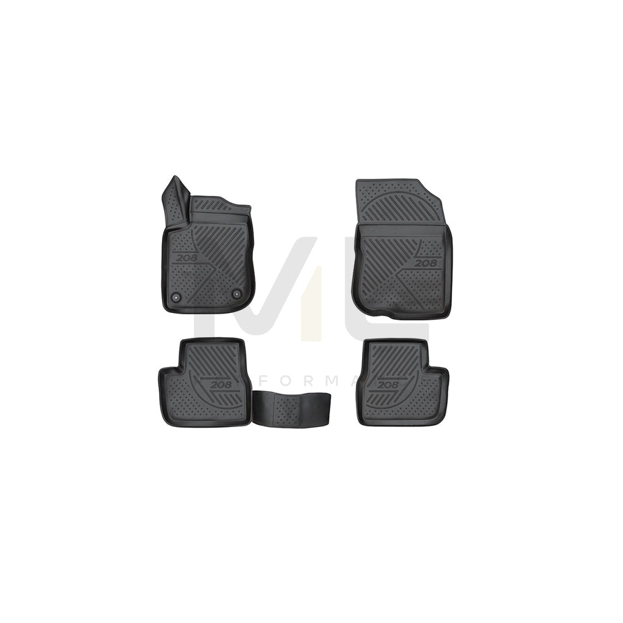 RIDEX Tailored 215A0967 Floor mat set Elastomer, Front and Rear, Quantity: 4, Black