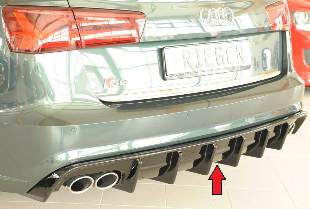 Rieger 00088366 Rear Skirt Insert (For Cars Without Hitch) For Orig. S-Line Rear Skirt