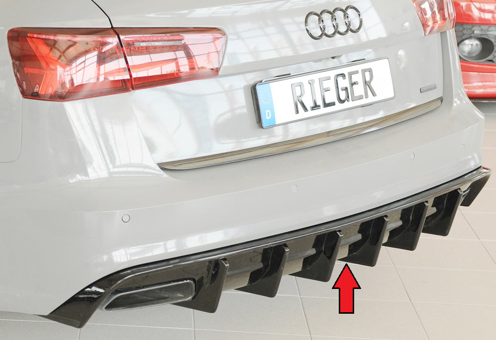 Rieger 00088369 Rear Skirt Insert (For Cars With Hitch) For Orig. S-Line Rear Skirt