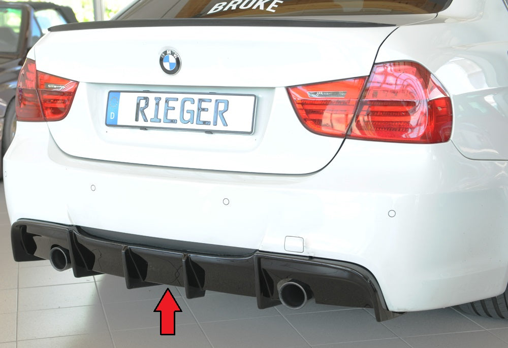 Rieger 00088402 Rear Skirt Insert Only For 335I/335D With Orig. M-Package Rearbumper