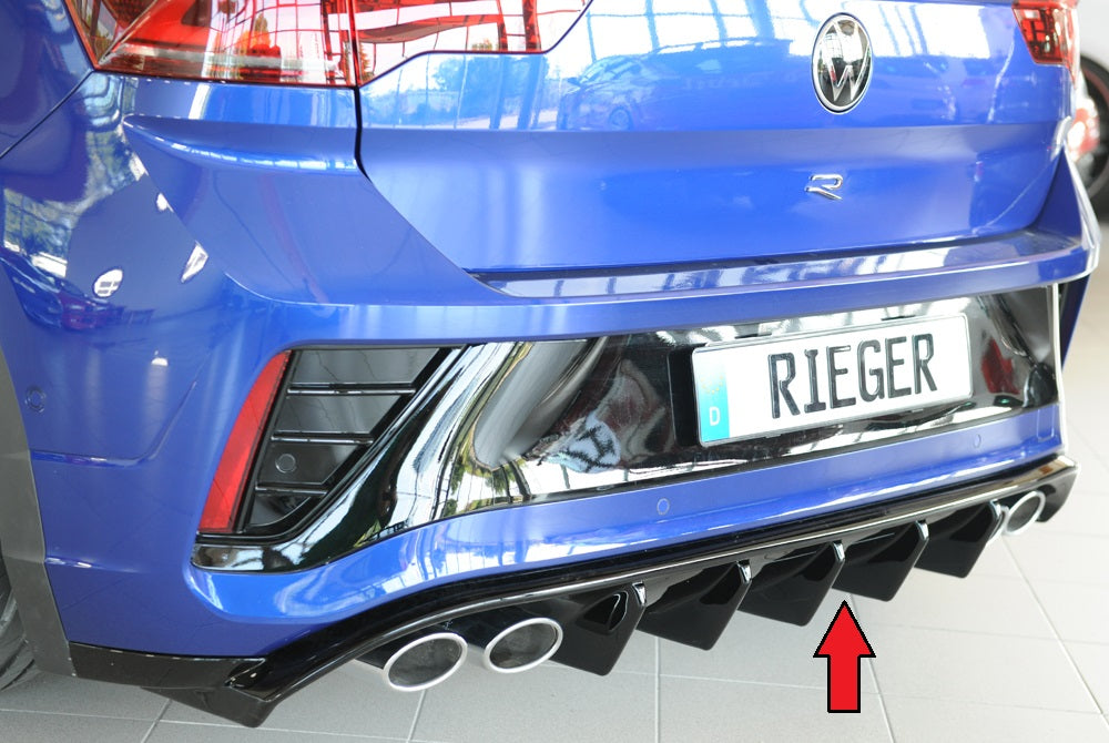 Rieger 00088408 Rear Skirt Insert (For Cars With Hitch) With Tail-Pipe Recess Left/Right