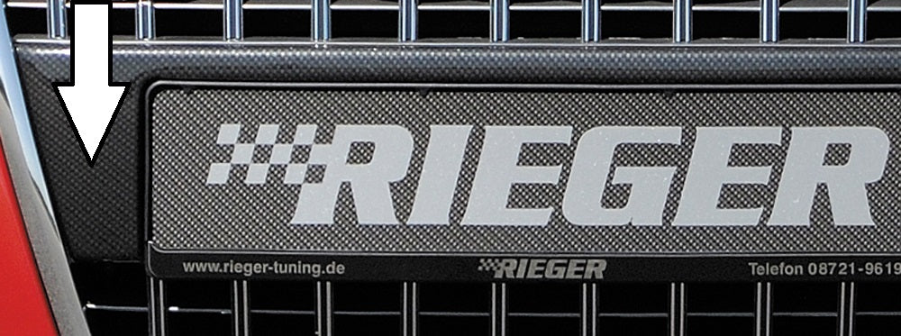 Rieger 00099035 Licence Plate Carrier Carbon Look For Audi (S-) Grill (164012 / 211249 / 211228)