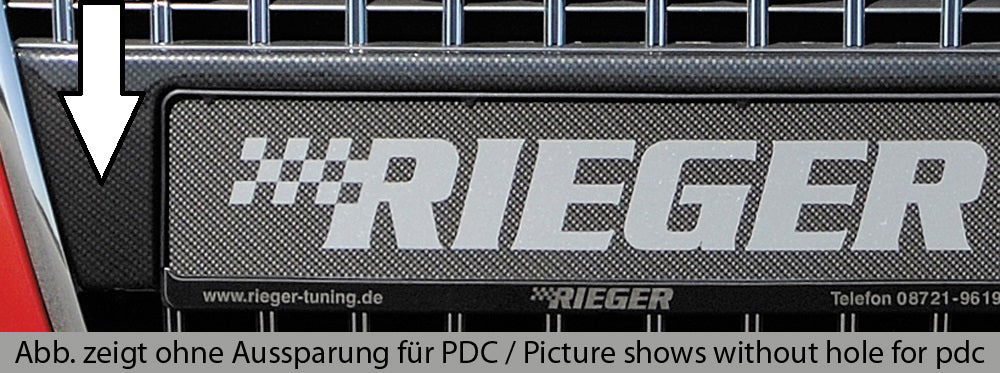 Rieger 00099097 Licence Plate Carrier Carbon Look For Original Audi S-Grill (00211249)