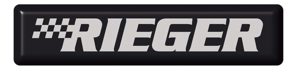 Rieger 00102133 3D-Emblem Black/Chrome Small 57X13Mm (Z. B. For Kotflogel-Gitter)