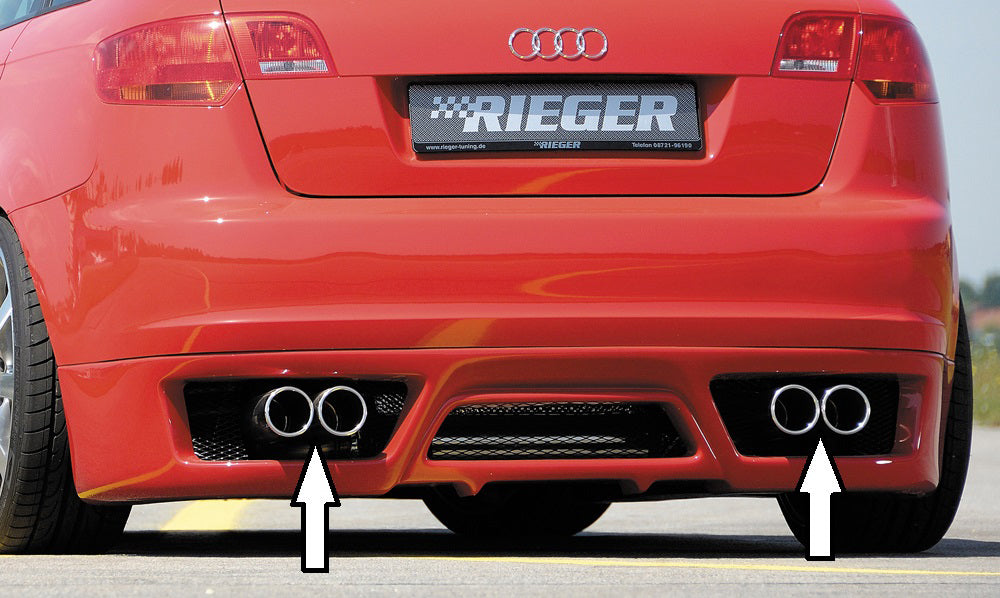 Rieger 00222244 Exhaust Silencer, Right, Left, Shifted Side A3 8P Sportback, 2.0 Tfsi, 2,0 Tdi 125Kw