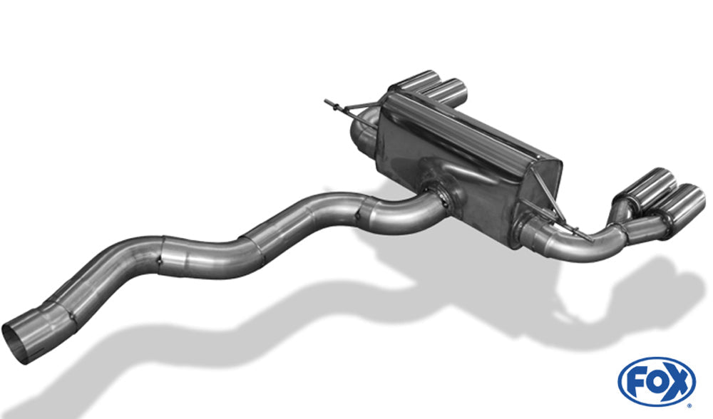 Rieger 00322522 Exhaust Silencer Bmw Only 435I, F32/F33/F36 4X80Mm Round 15° Slant (Typ25) With Typ-B Absorber