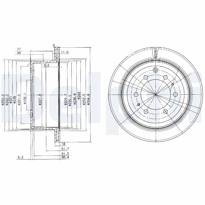 DELPHI BG3188 Brake Disc .