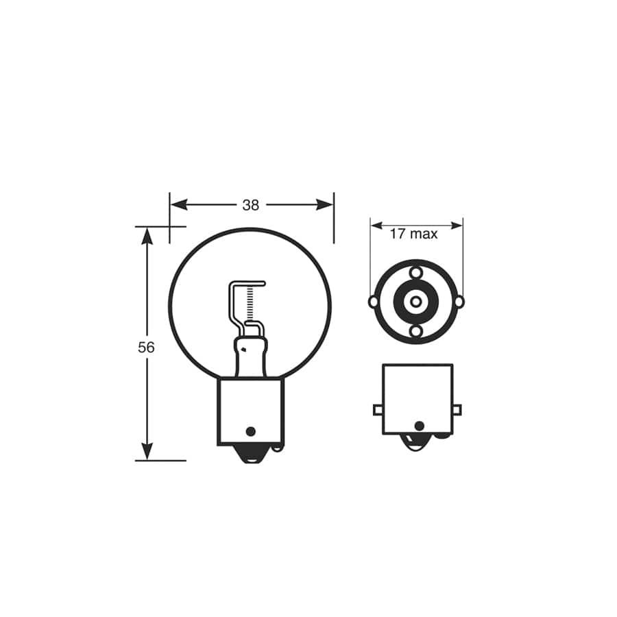 RING R1003 12V 15 CP BA15s (Caravan & Interior) (10 units)