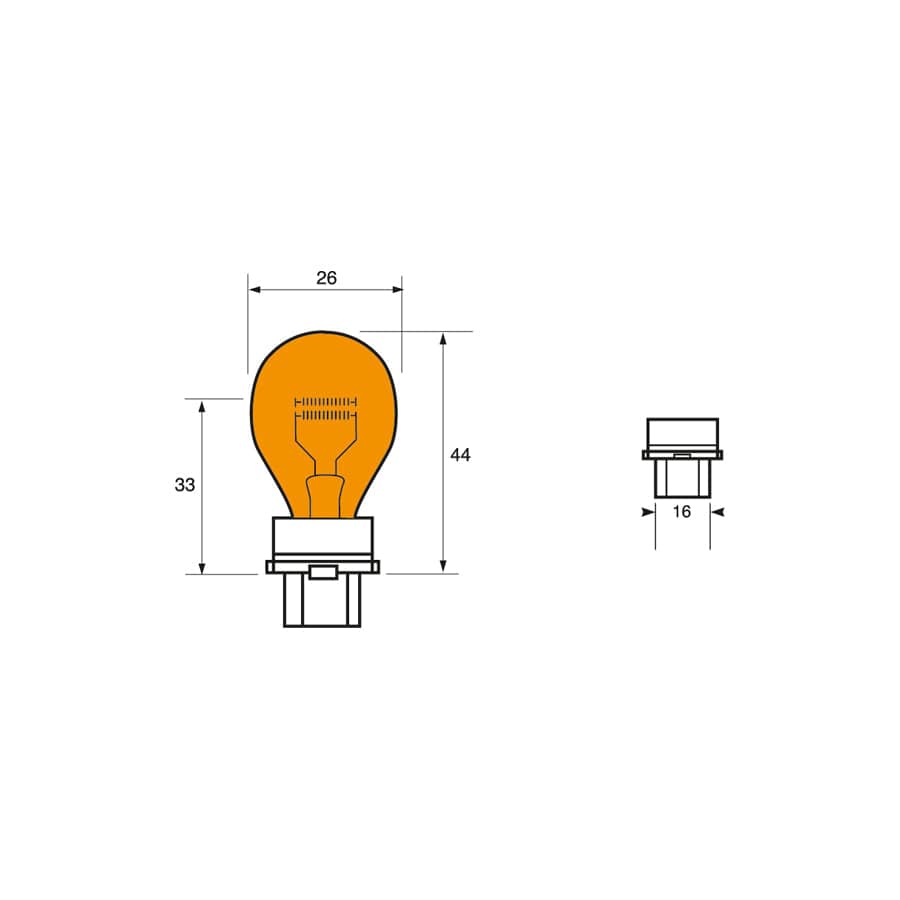 RING R183 12V 27/7W PY27/7W WX2.5 x 16q  Indicator ( Amber )  (10 units)