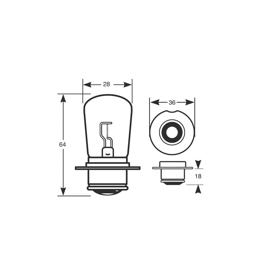RING R185 12V 48W BPF SC P36s Headlamp ( Axial )
