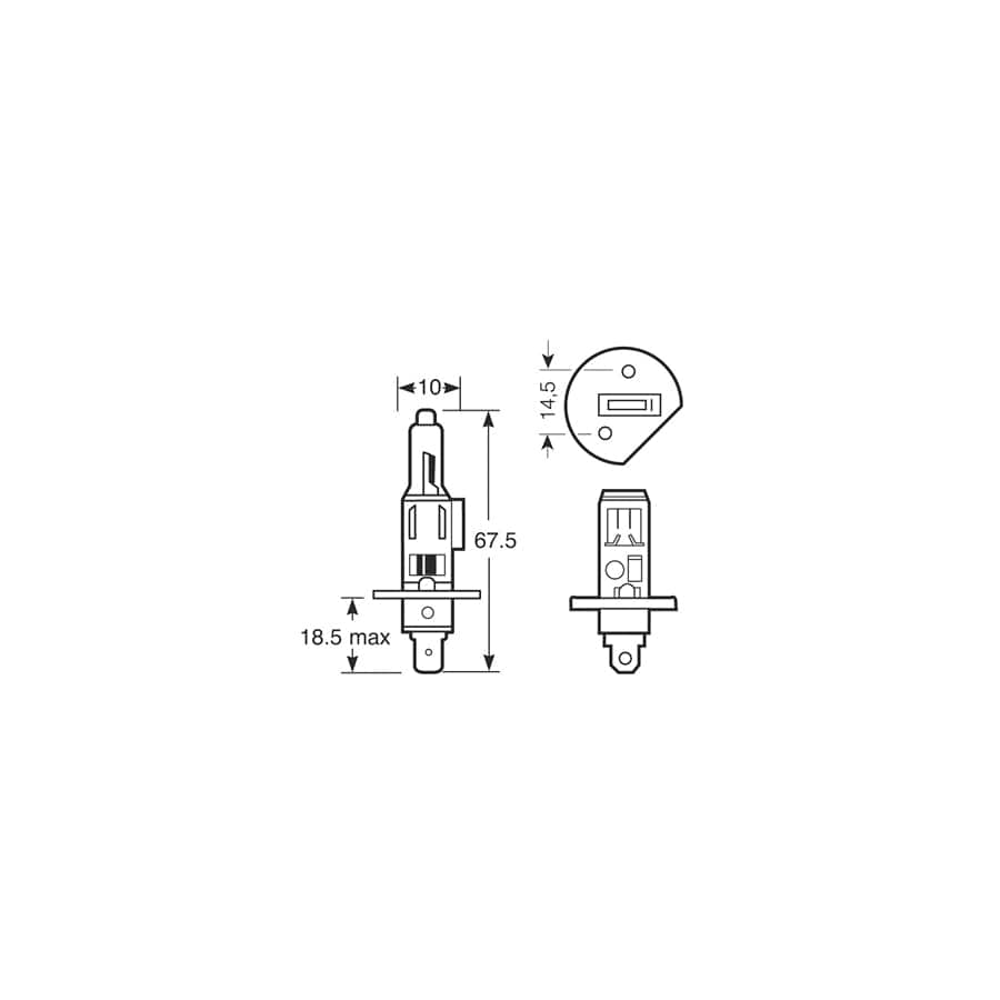 RING R448 12V 55W H1 P14.5s Halogen Headlamp