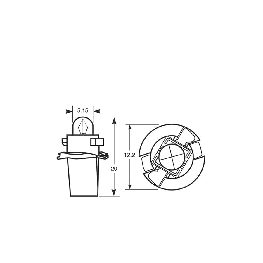 RING R509TEBK 12V 1.2W BX2D (Black Base) Panel (10 units)