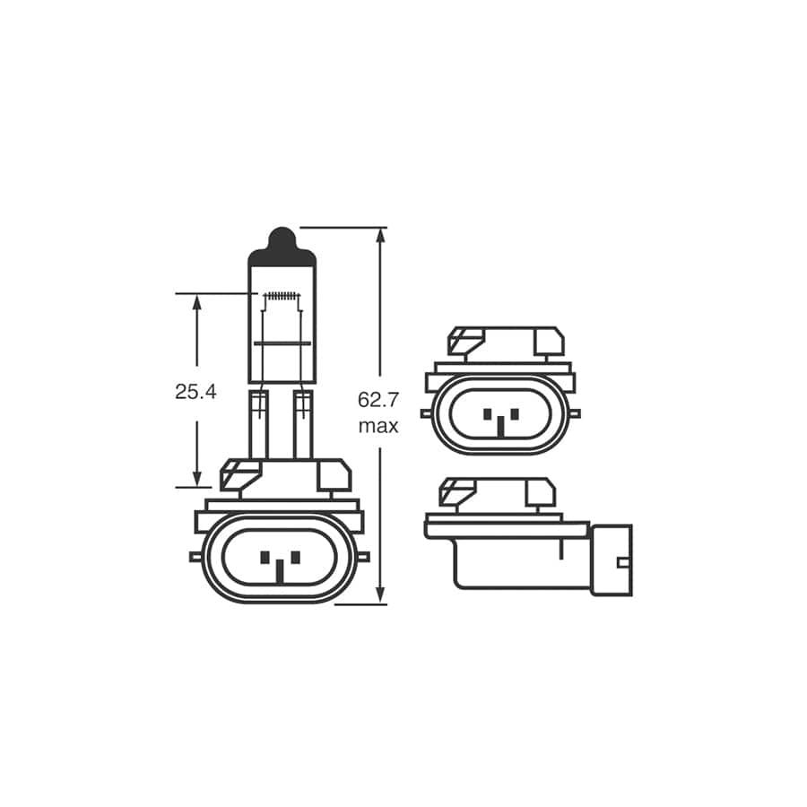 RING R881 12V 27W H27W2 PG13J Halogen Headlamp