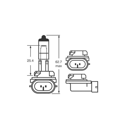 RING R881 12V 27W H27W2 PG13J Halogen Headlamp