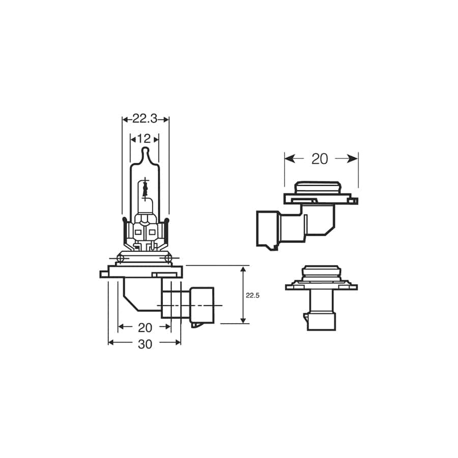 RING R9005 12V 60W HB3 P20d Special Halogen Headlamp