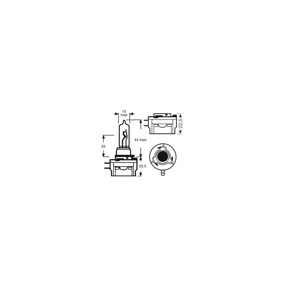 RING R919 12V 65W H9B PGJ19-5 Halogen Headlamp
