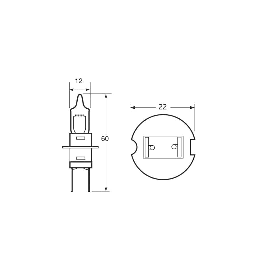 RING R961 12V 55W P22S H3SR (0453) Halogen Headlamp Import