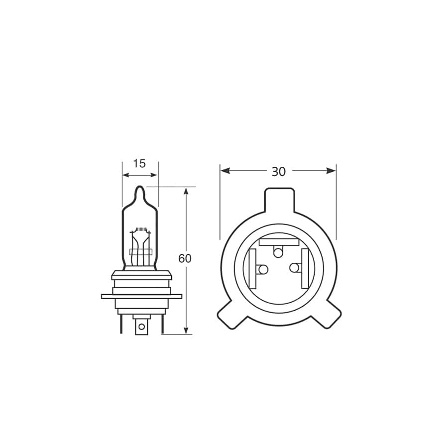RING R962 12V 55/40W P30t-40 (0488) Halogen Headlamp Import