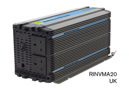 RING RINVMA20 12V DC to 230V AC, 2000W Modified Sine Wave Inverter (2 x UK Sockets)