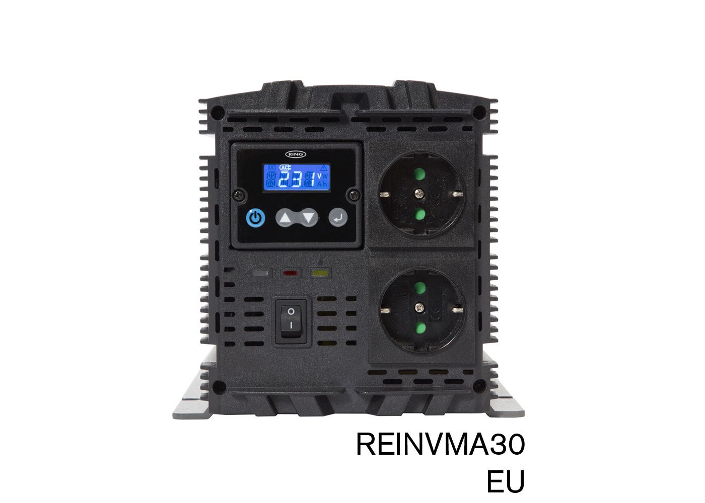 RING RINVMA30 12V DC to 230V AC, 3000W Modified Sine Wave Inverter (2 x UK Sockets)