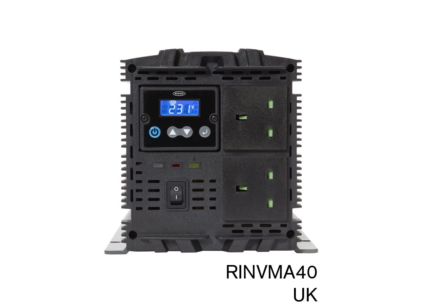 RING RINVMA40 12V DC to 230V AC, 4000W Modified Sine Wave Inverter (2 x UK Sockets)
