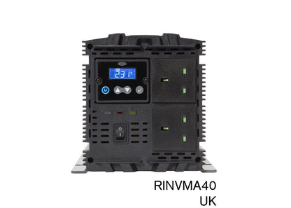 RING RINVMA40 12V DC to 230V AC, 4000W Modified Sine Wave Inverter (2 x UK Sockets)