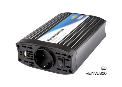 RING RINVU300 12V DC to 240V AC, 300W PowerSource inverter With 2.1A USB - Single Socket