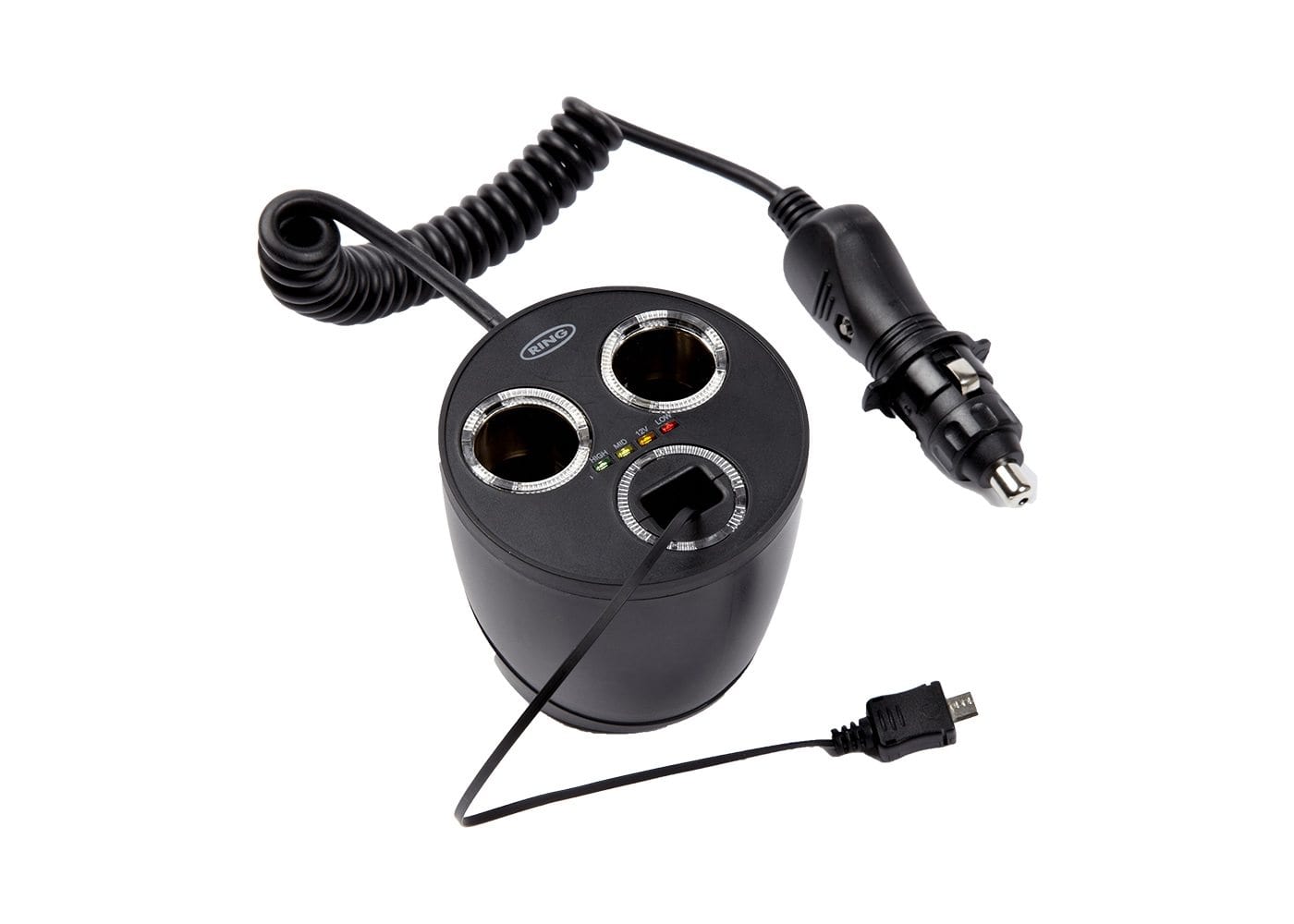 RING RMS13 2 Way Can 12V Multisocket With Micro USB
