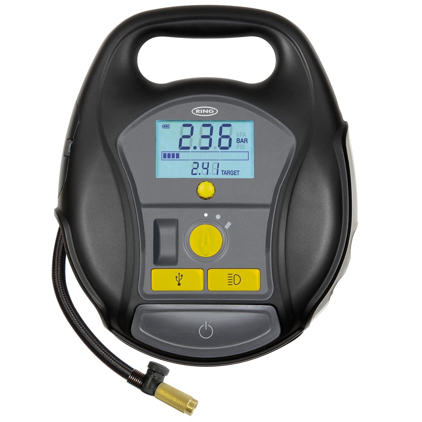 RING RTC6000 Cordless Digital Inflator and Air Pump (4 in 1 Rechargeable)