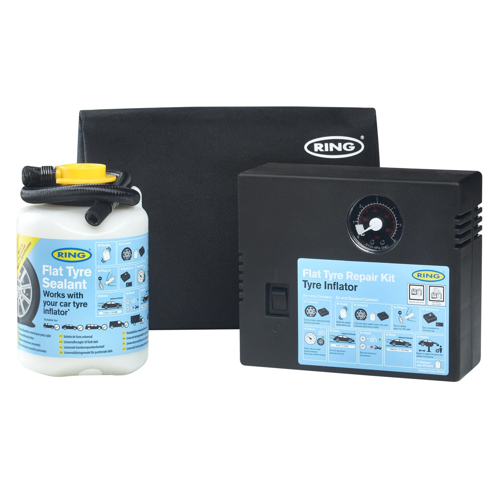 RING RTK4  Flat Tyre Repair Kit