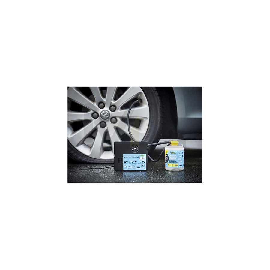 RING RTK4FR Emergency tyre repair kit with cigarette lighter plug, with storage bag, 450ml