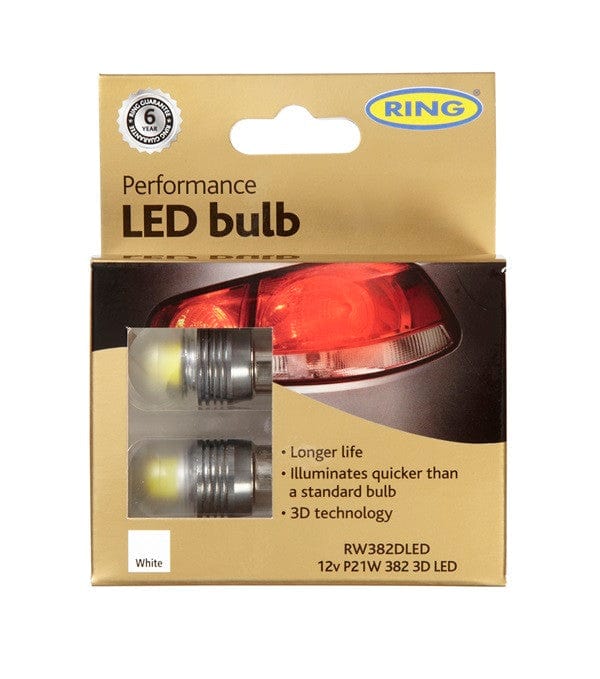 RING RW382DLED 12V PERFORMANCE LED 3D (382-P21W) 560lm 7000K SCC BA15s Brake/Reverse/Rear Fog