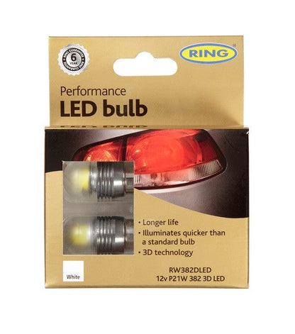RING RW382DLED 12V PERFORMANCE LED 3D (382-P21W) 560lm 7000K SCC BA15s Brake/Reverse/Rear Fog