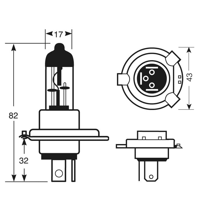 RING RX484 12V 100/80W H4 P43T RALLY OFFROAD (5 units)