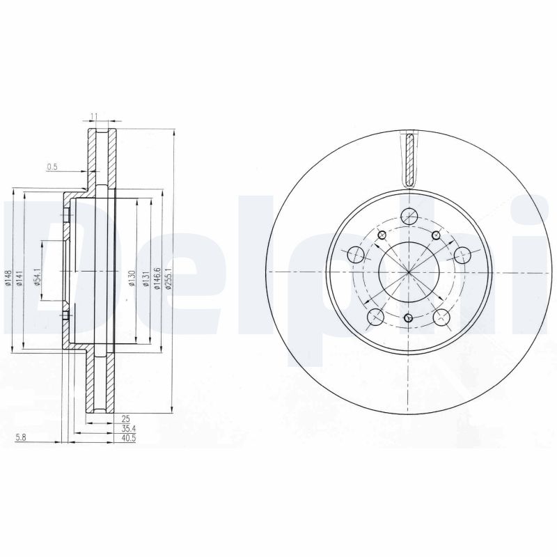 DELPHI BG2711 Brake Disc .