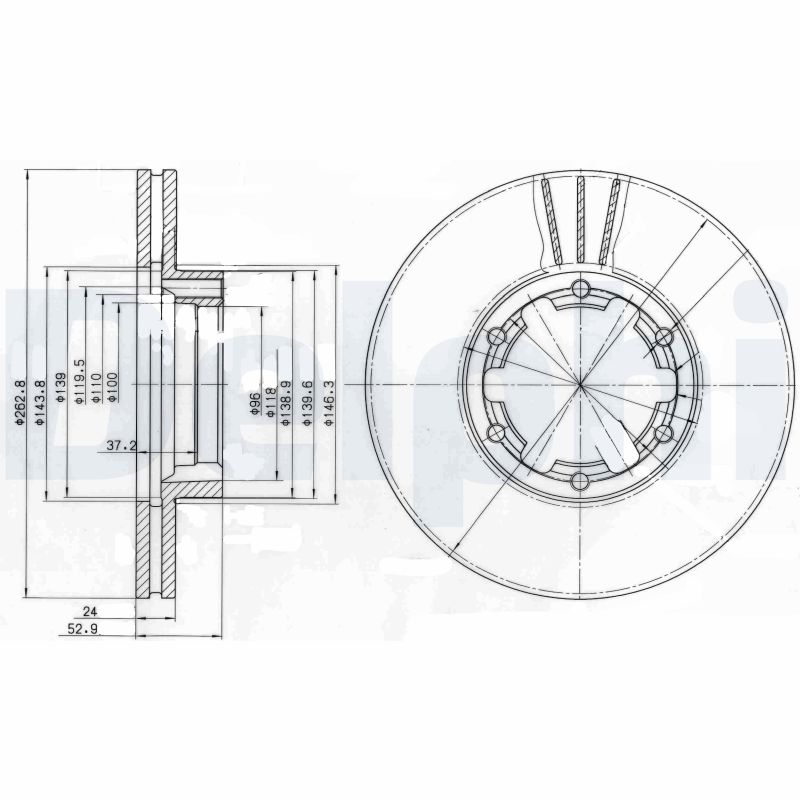 DELPHI BG4140 Brake Disc .